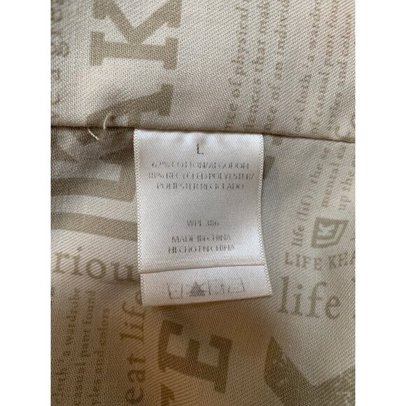 Life Khaki Mens Beige Blazer Jacket L Cotton & Polyester Blend - Picture 5 of 6